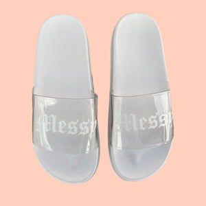 Clear White Messy Slides