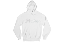 Load image into Gallery viewer, Messy Hoodie (White) Holographic Logo
