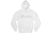 Load image into Gallery viewer, Messy Hoodie (White) Holographic Logo
