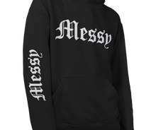 Load image into Gallery viewer, Messy Hoodie (Black) Holographic Logo
